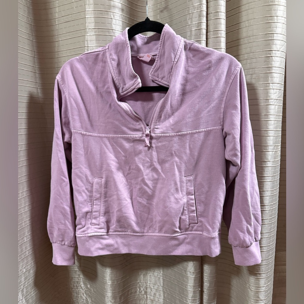Cat & Jack Lavender Pullover Quarter-Zip Hoodie